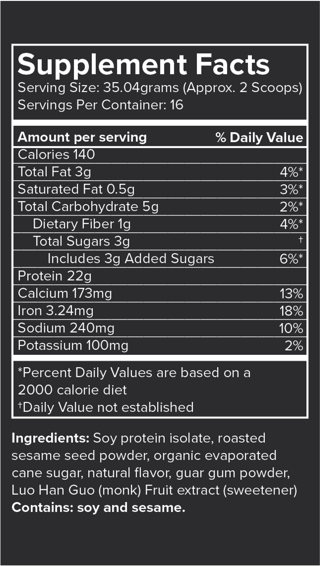 Black Sesame Protein Powder