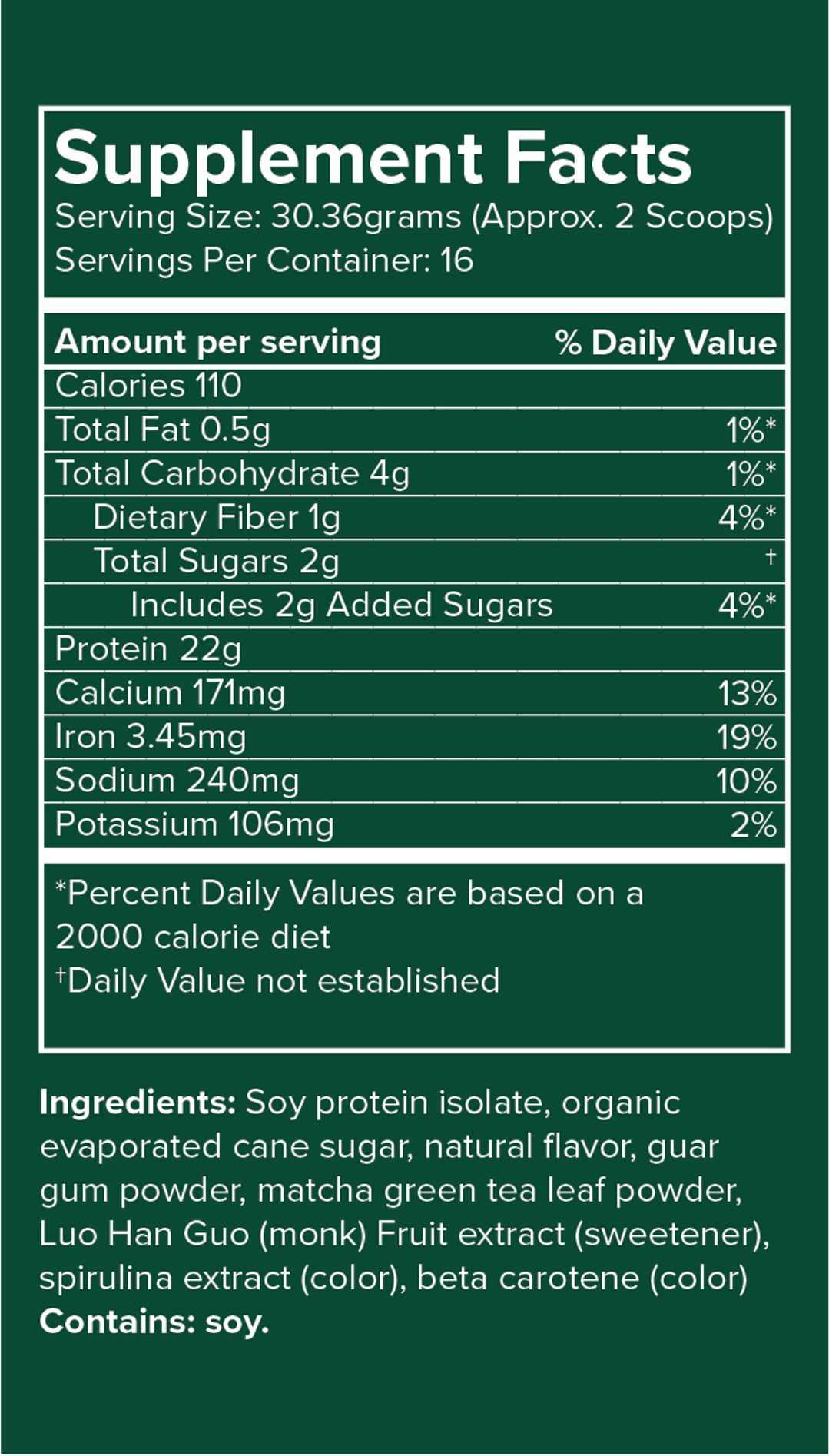 Matcha Green Tea Protein Powder